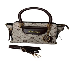 CARTERA DAMA BLANCA CON MARRON