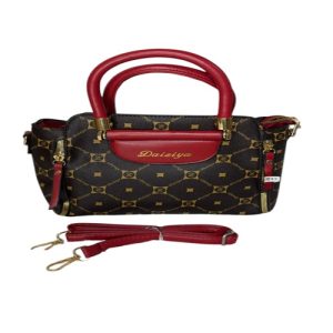 CARTERA DAMA MARRON CON ROJO