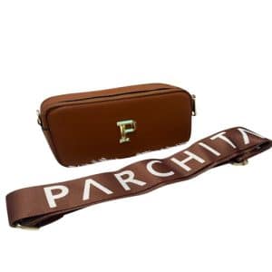 BOLSO PARCHITA MARRON RECTANGULAR