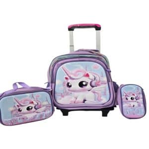 MALETA INFANTIL ECON UNICORNIO MORADO