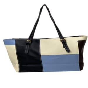 CARTERA TRICOLOR CELESTE